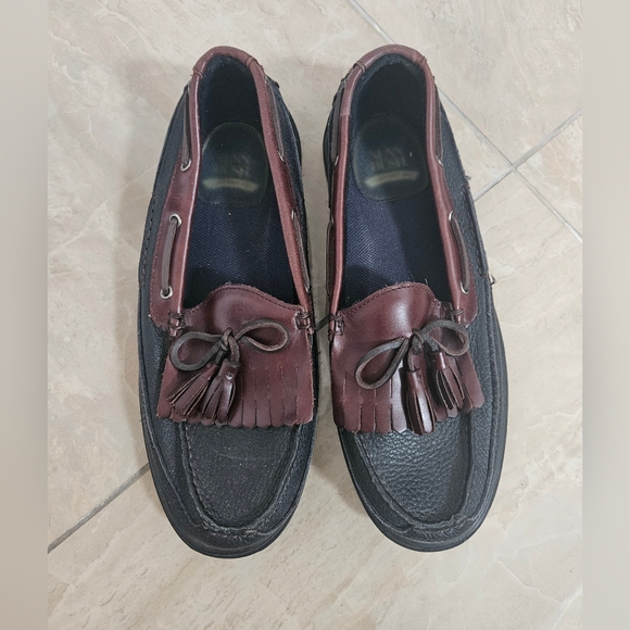 Men's Black and Brown Loafers Size 10 - Picture 1 of 10